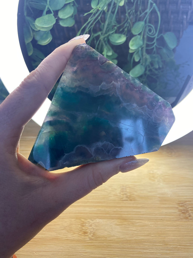 Rainbow Fluorite Slice Slabs