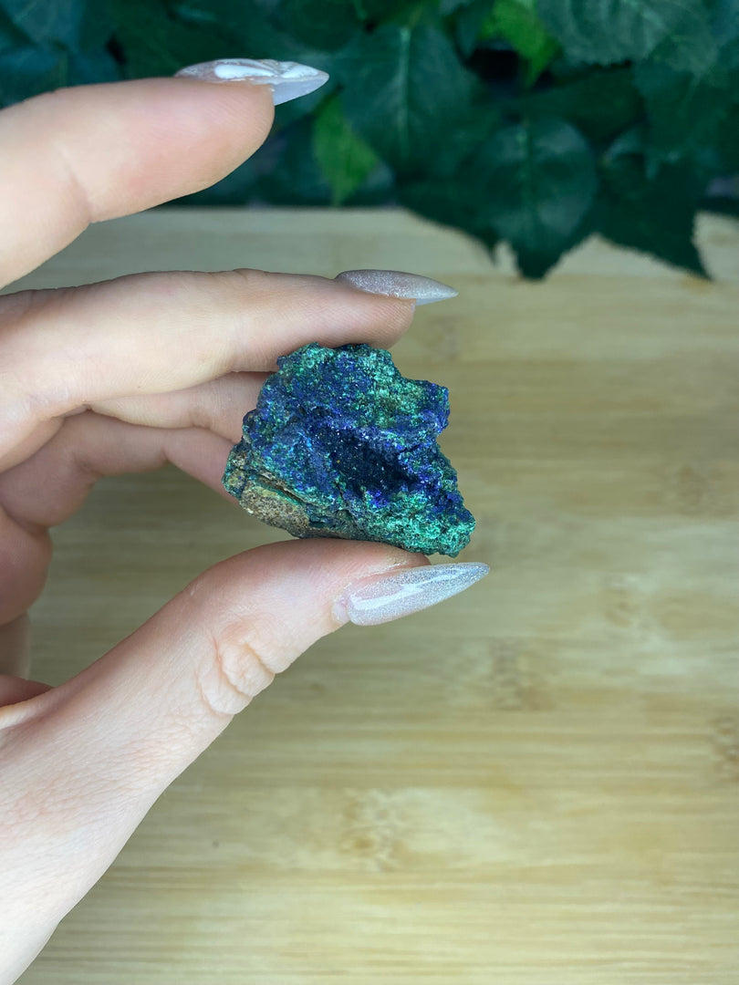 Azurite avec spécimens de malachite