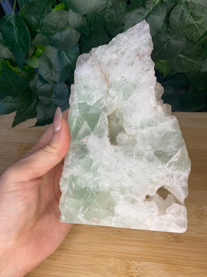 Dalle de tranche de fluorite