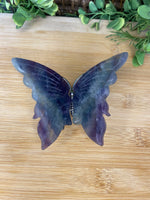 Load image into Gallery viewer, Fluorite Butterfly Wings on Stand
