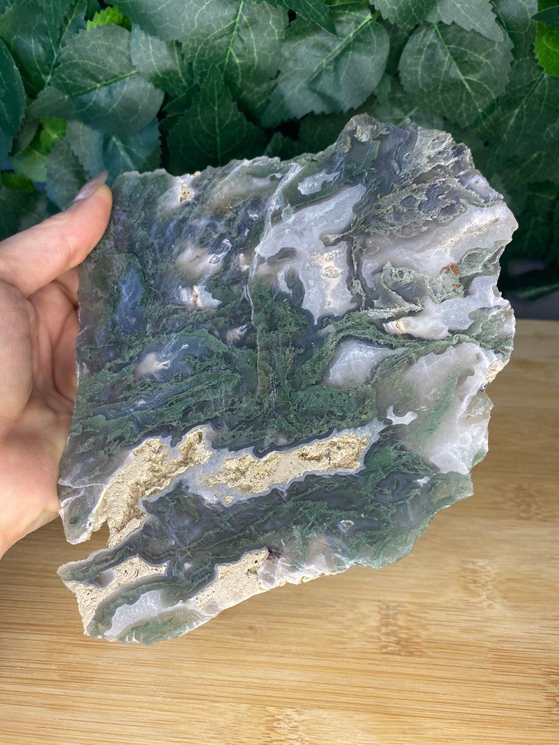 Moss Agate Slice Slab