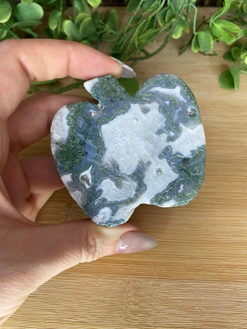 Moss Agate Apple Slices