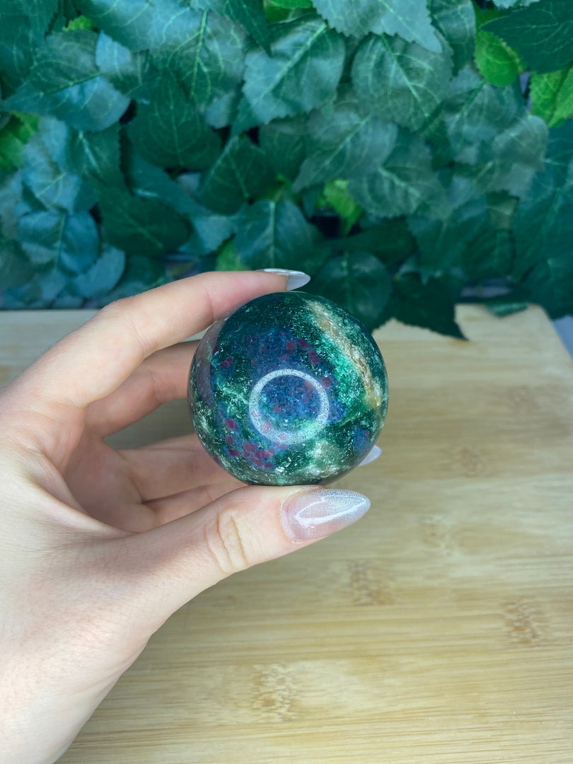 Ruby Zoisite Sphere