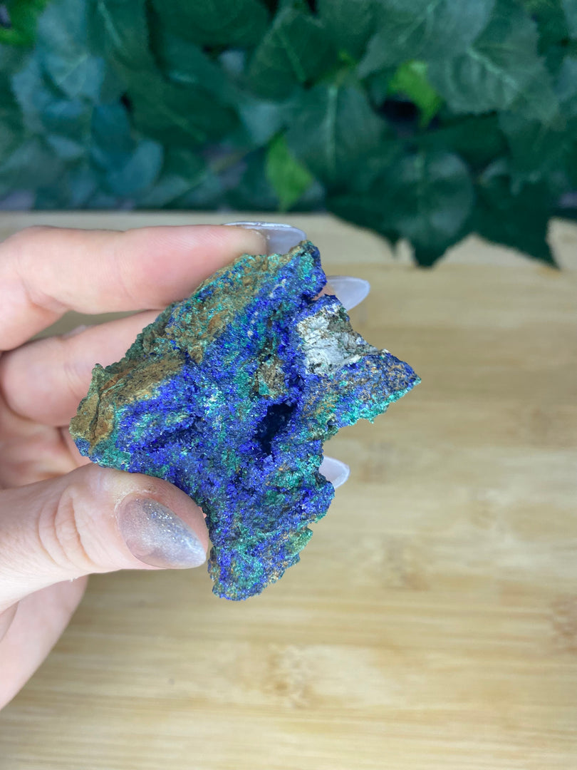 Azurite avec spécimens de malachite