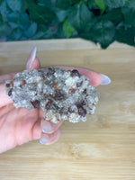 Load image into Gallery viewer, Garnet in Quartz Cluster
