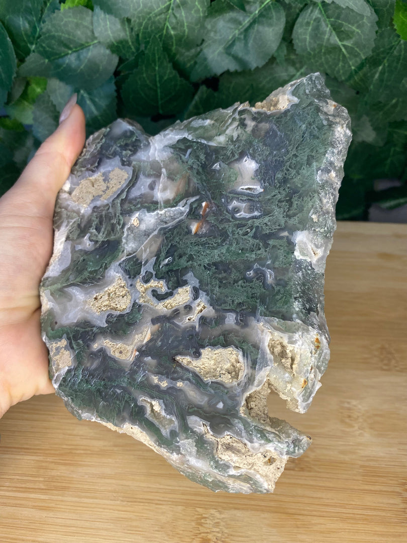 Moss Agate Slice Slab