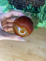 Load image into Gallery viewer, Carnelian Agate Sphere
