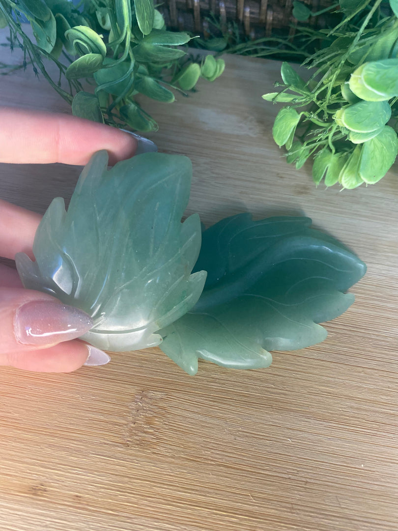 Green Aventurine Leaf