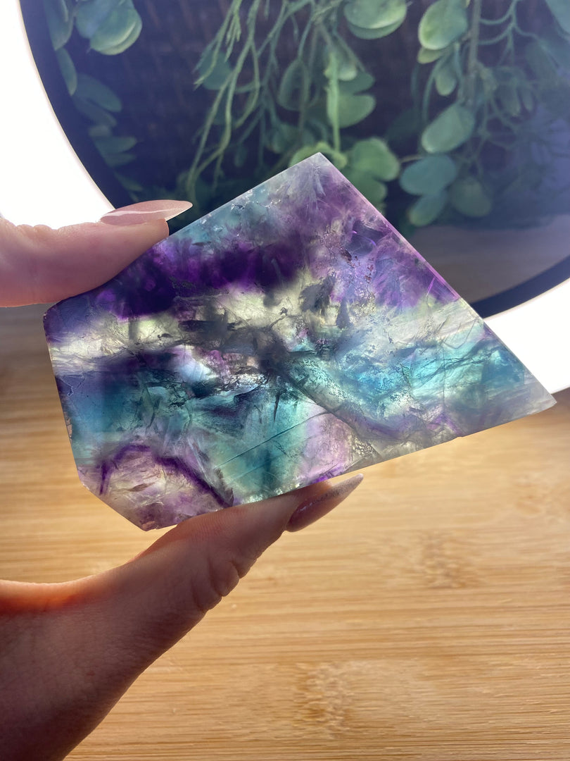 Rainbow Fluorite Slice Slabs