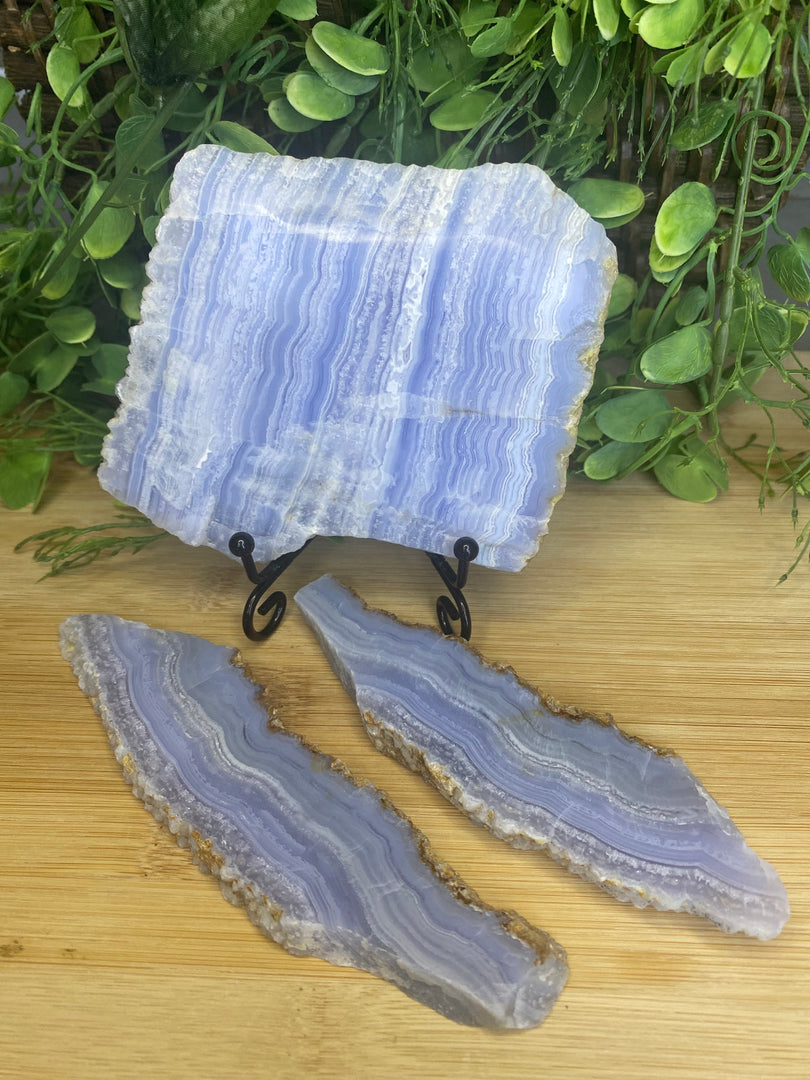 Blue Lace Agate Slice Slab