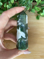 Load image into Gallery viewer, Moss Agate Towers
