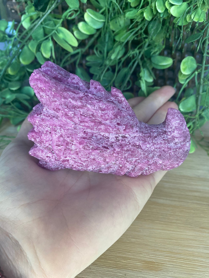 Honeycomb Ruby Corundum Dragon Head