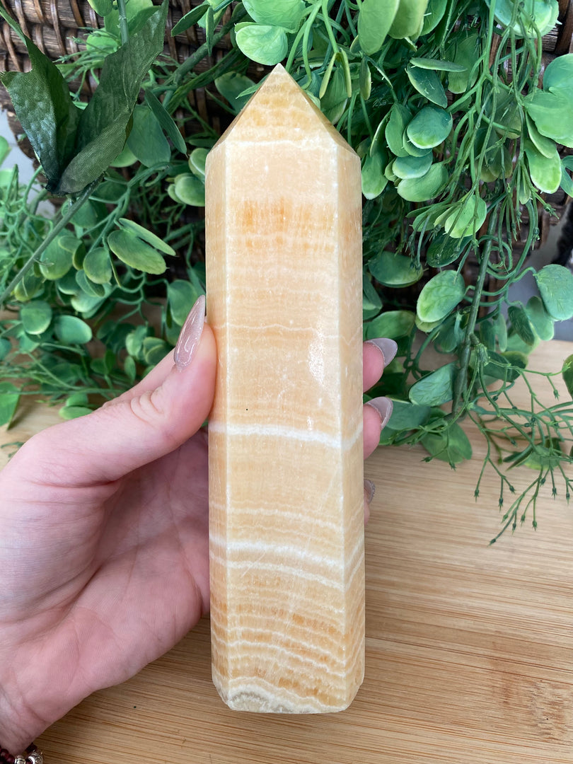 Orange Calcite Chunky Tower