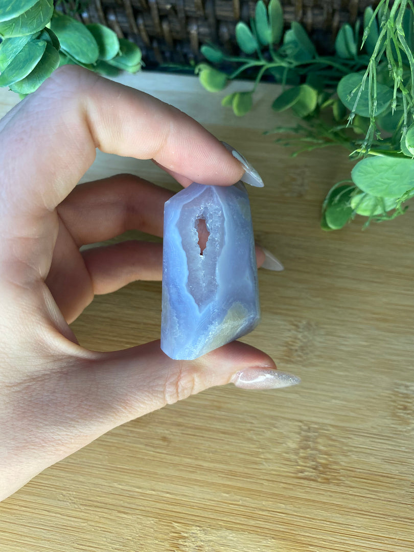 Blue Lace Agate Druzy Towers