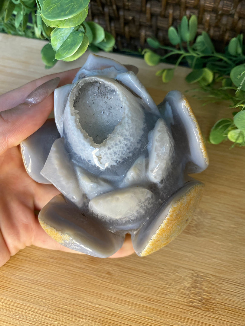 Agate Druzy Geode Blossom