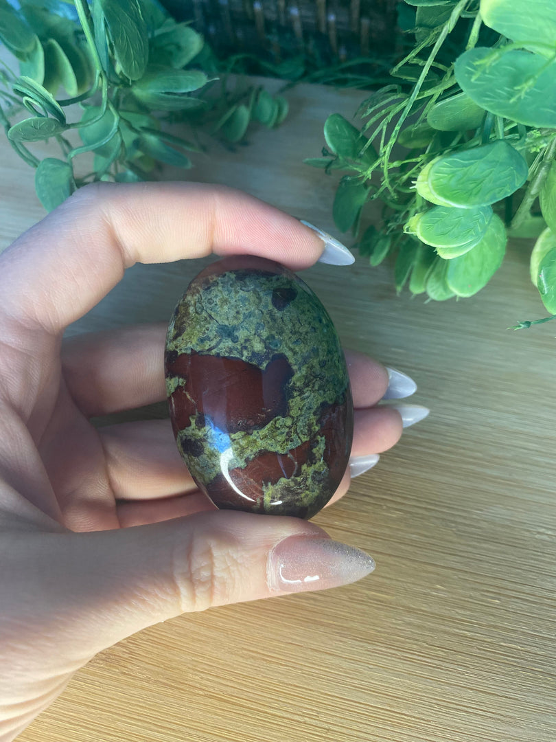 Bloodstone Jasper Palm Stone