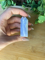 Charger l&#39;image dans la visionneuse de galerie, Tours Druzy en agate de dentelle bleue
