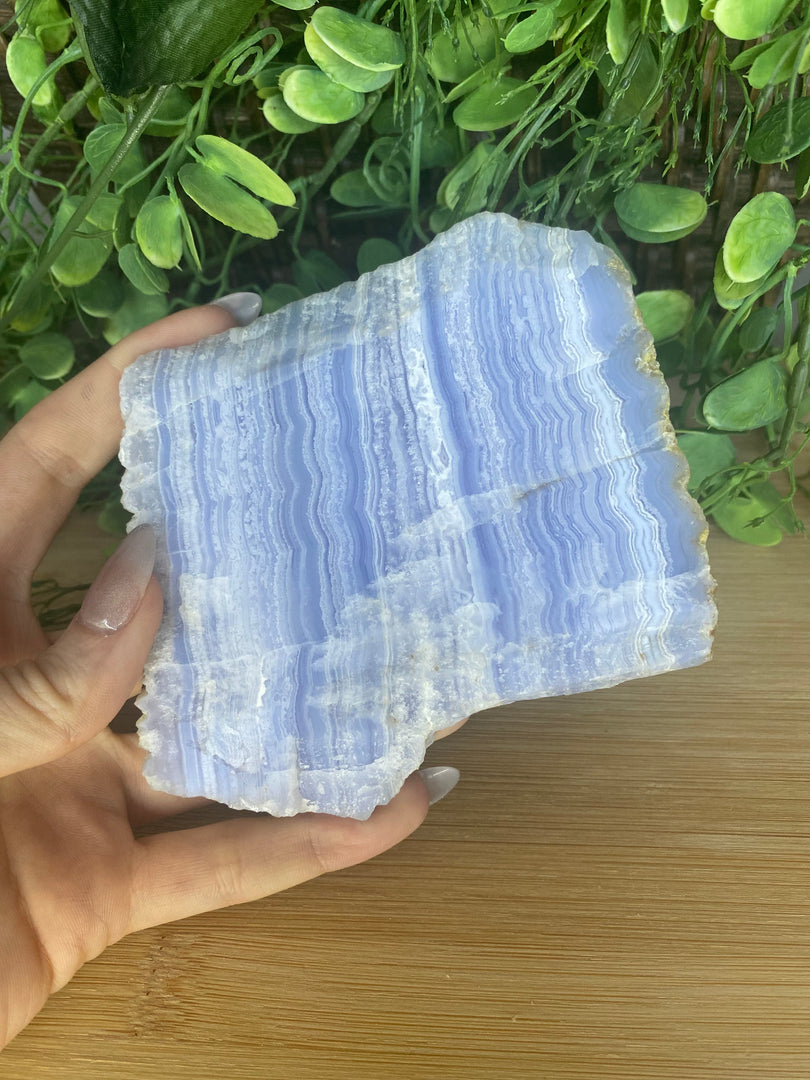 Blue Lace Agate Slice Slab