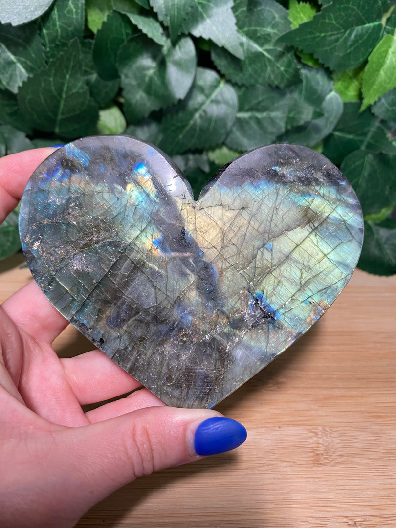 * Labradorite Heart Carving