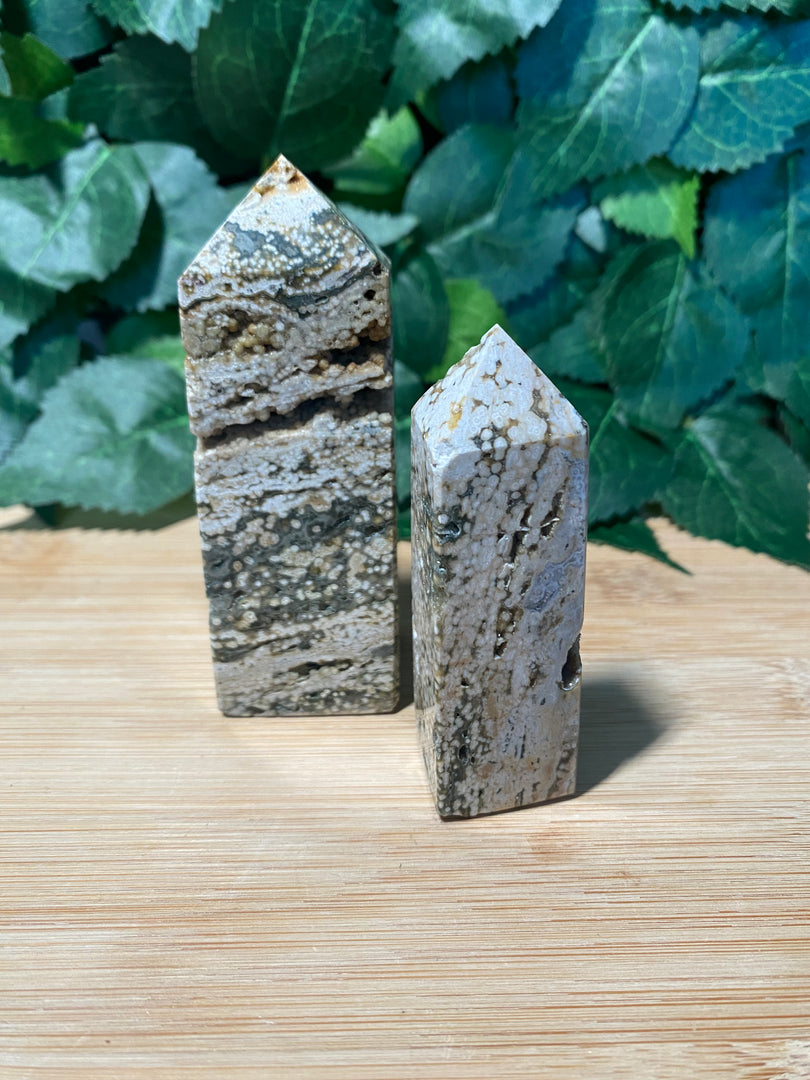 * Ocean Jasper Orbicular Towers