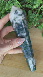 Load and play video in Gallery viewer, Moss Agate Wands
