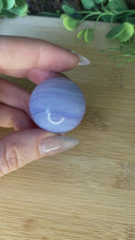 Load and play video in Gallery viewer, Blue Lace Agate Sphere
