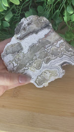 Load and play video in Gallery viewer, Crazy Lace Agate Slice Slab
