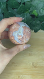 Load and play video in Gallery viewer, Mexican Pink Flower Agate Spheres
