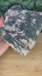 Load and play video in Gallery viewer, Moss Agate Slice Slab
