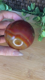 Load and play video in Gallery viewer, Carnelian Agate Sphere
