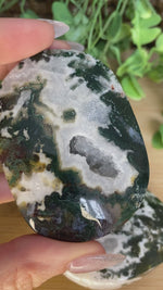 Load and play video in Gallery viewer, Moss Agate Palm Stones
